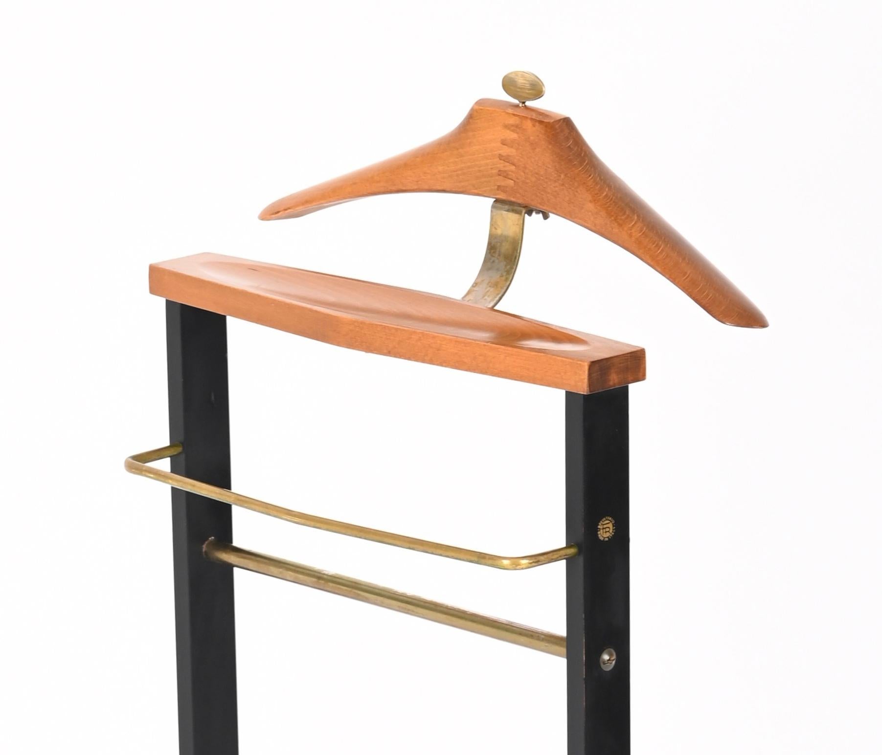 Ico Parisi Valet Beech and Brass Coat Stand for Fratelli Reguitti, Italy 1960s For Sale 1