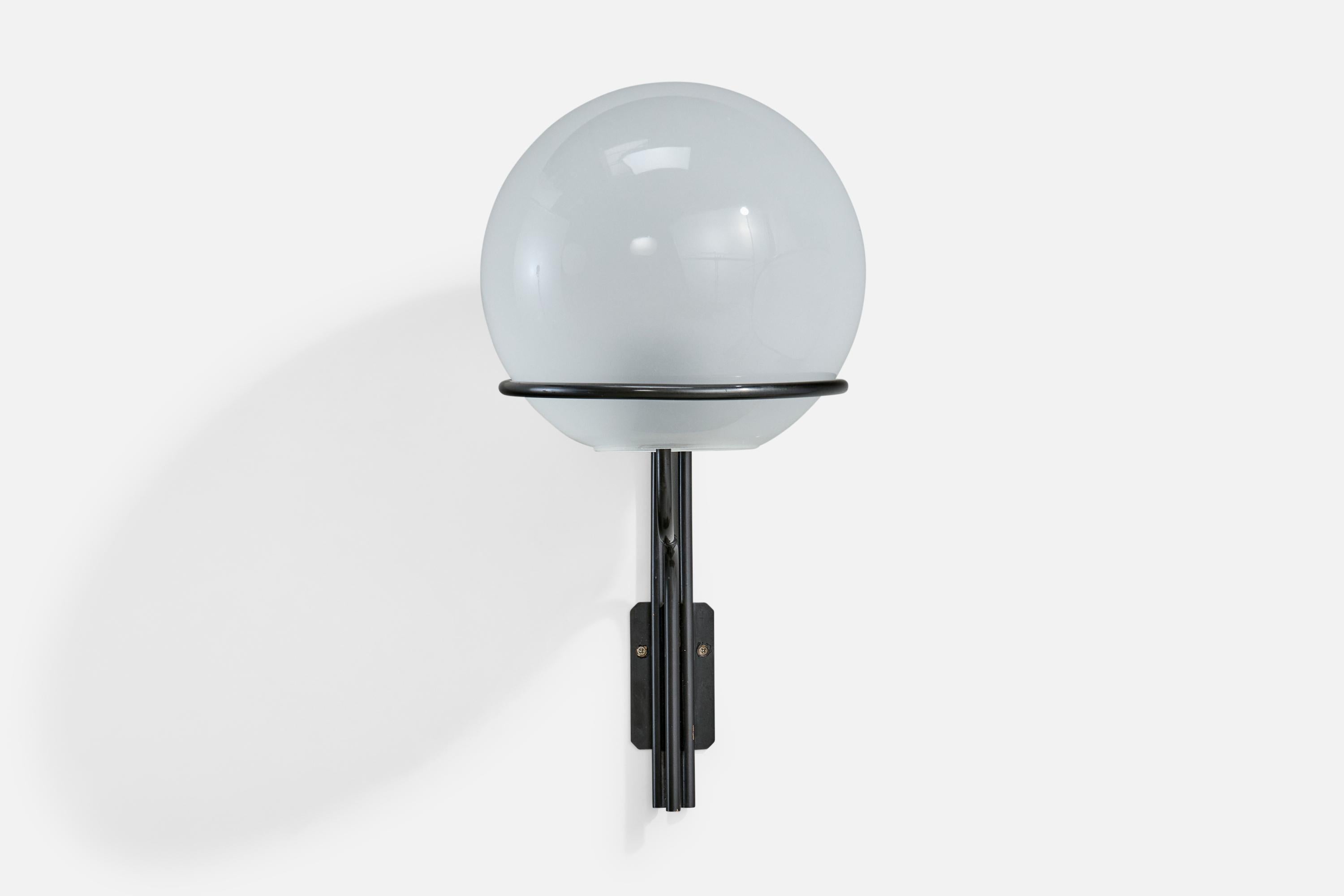 Mid-Century Modern Ico Parisi, Wall Light, Metal, Glass, Italy, 1960s For Sale