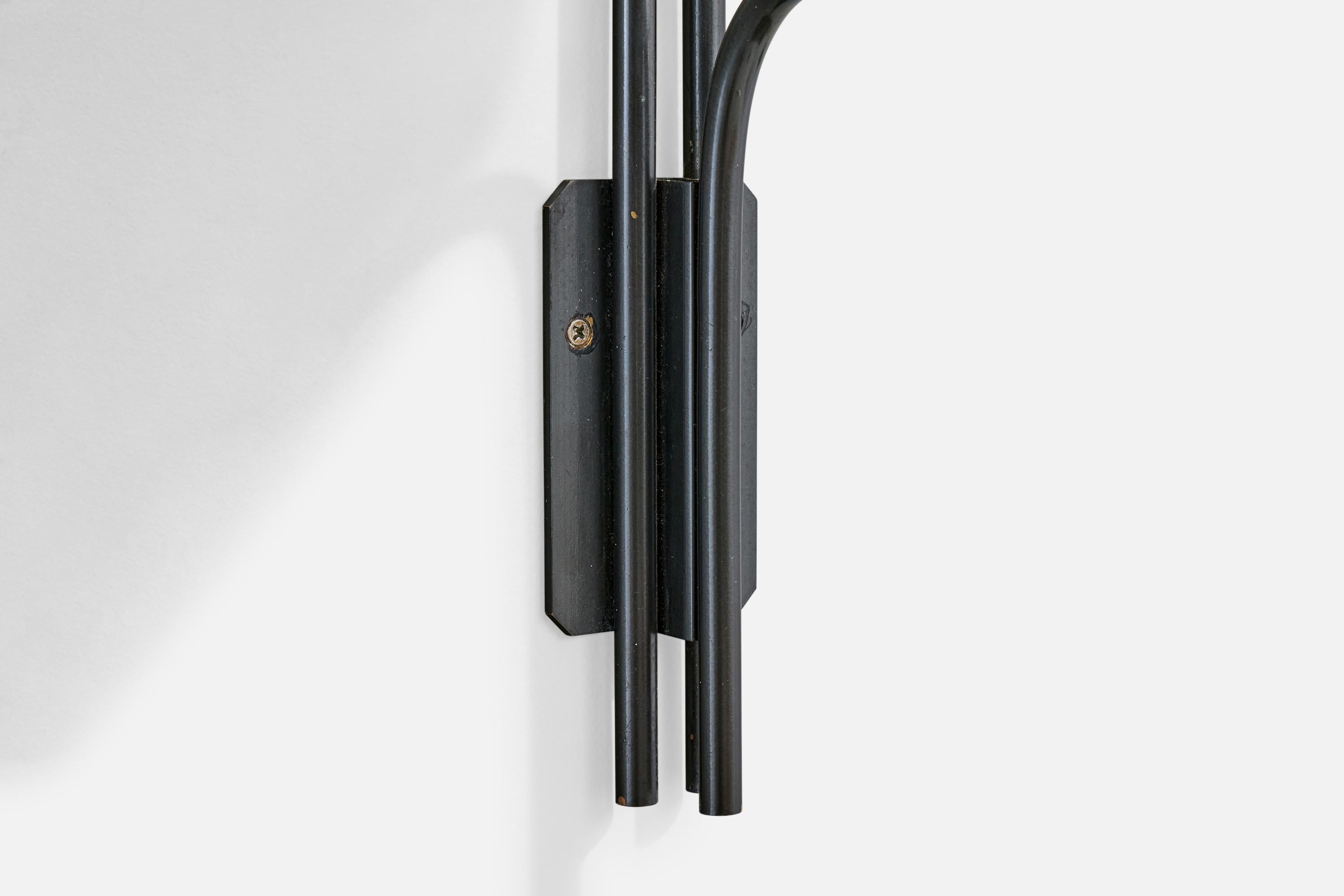 Ico Parisi, Wall Light, Metal, Glass, Italy, 1960s In Good Condition For Sale In High Point, NC