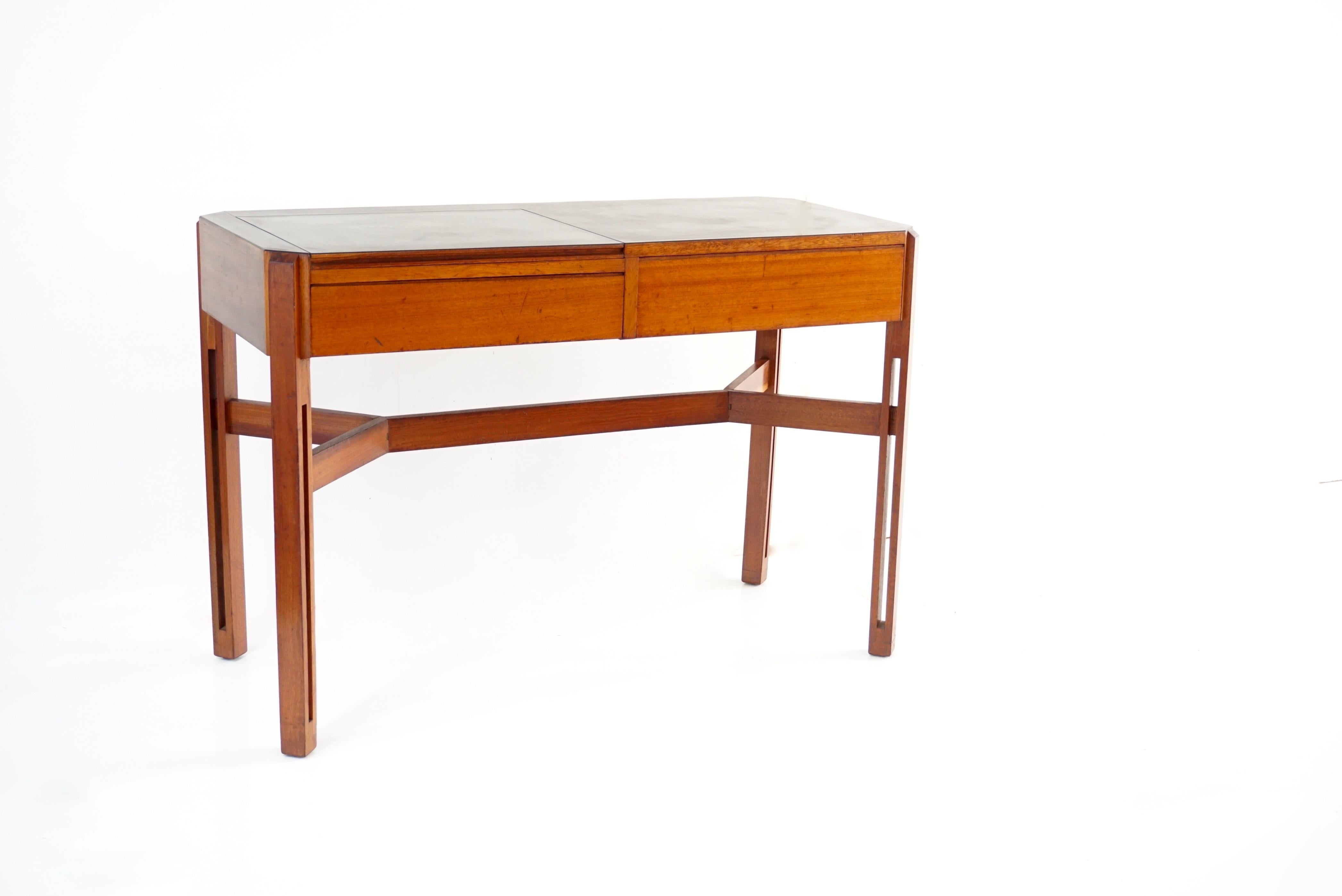 Mid-Century Modern Ico Parisi  Wood and Laminate toilette desk with mirror, Hotel Lorena, 1960 For Sale