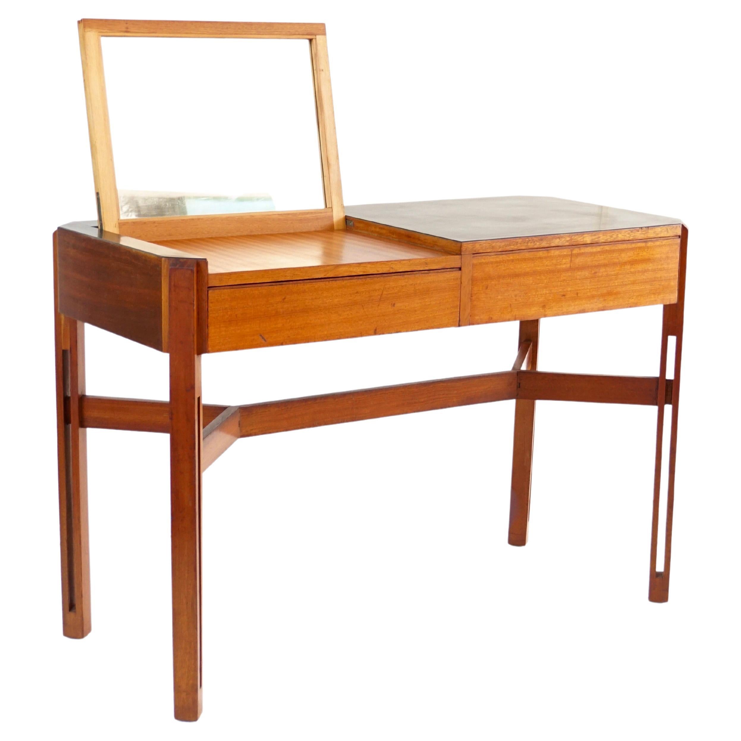 Ico Parisi  Wood and Laminate toilette desk with mirror, Hotel Lorena, 1960 For Sale