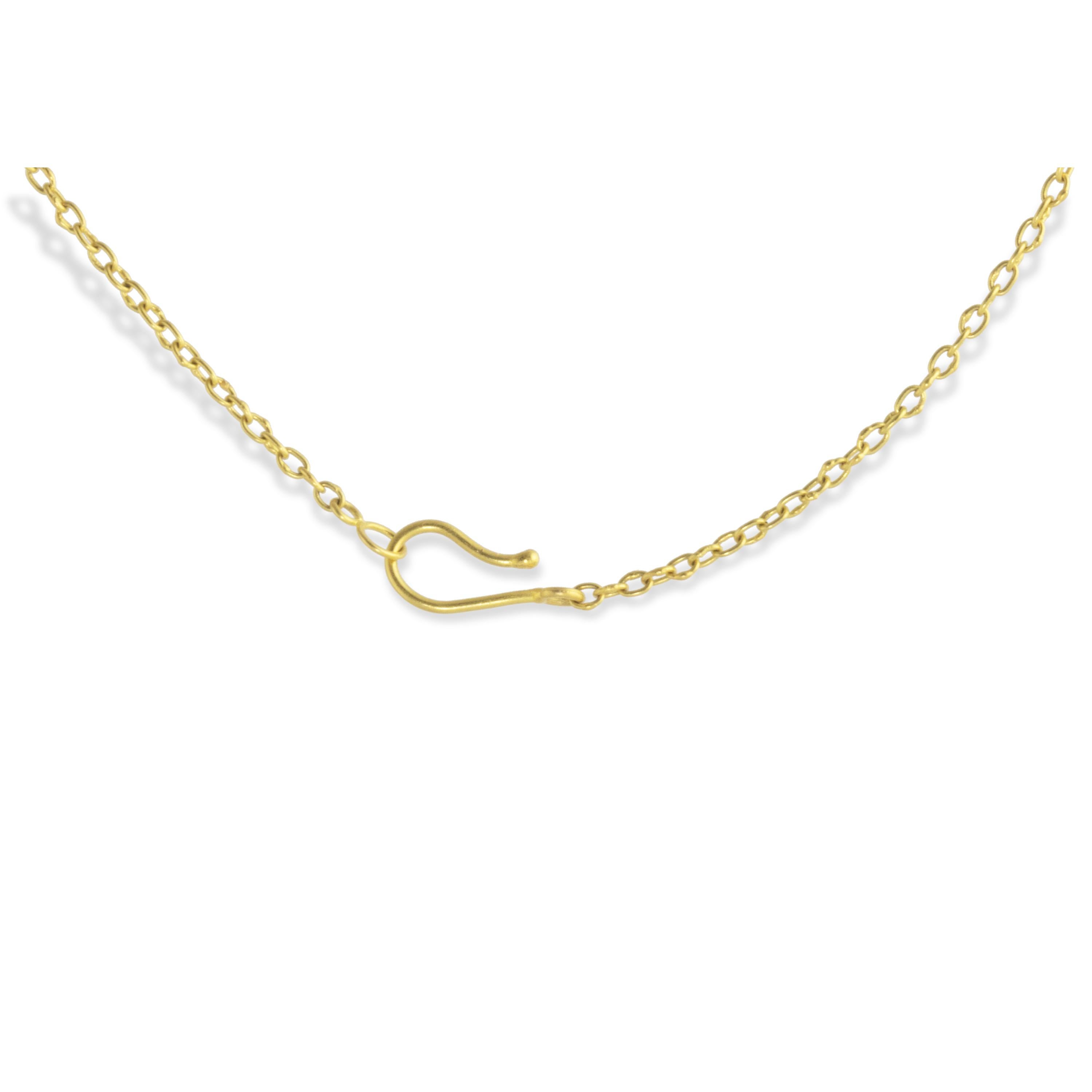 Ico & the Bird Fine Jewelry, Halskette aus 22k Gold mit 10 Karat Zitronenquarz (Kunsthandwerker*in) im Angebot