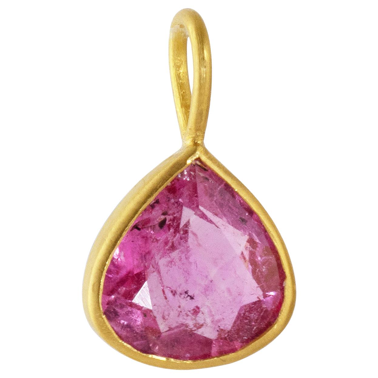 Ico & the Bird Fine Jewelry 2.29 carat Pink Tourmaline Necklace For Sale