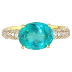 Ico 
the Bird Fine Jewelry 2.95 carat Apatite Diamond Wave Gold Ring