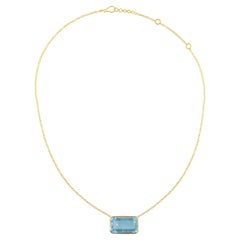 Ico & the Bird Fine Jewelry 13.04 carat Aquamarine Gold Necklace