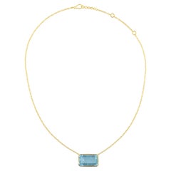 Ico & the Bird Fine Jewelry Collana in oro con acquamarina da 13,04 carati