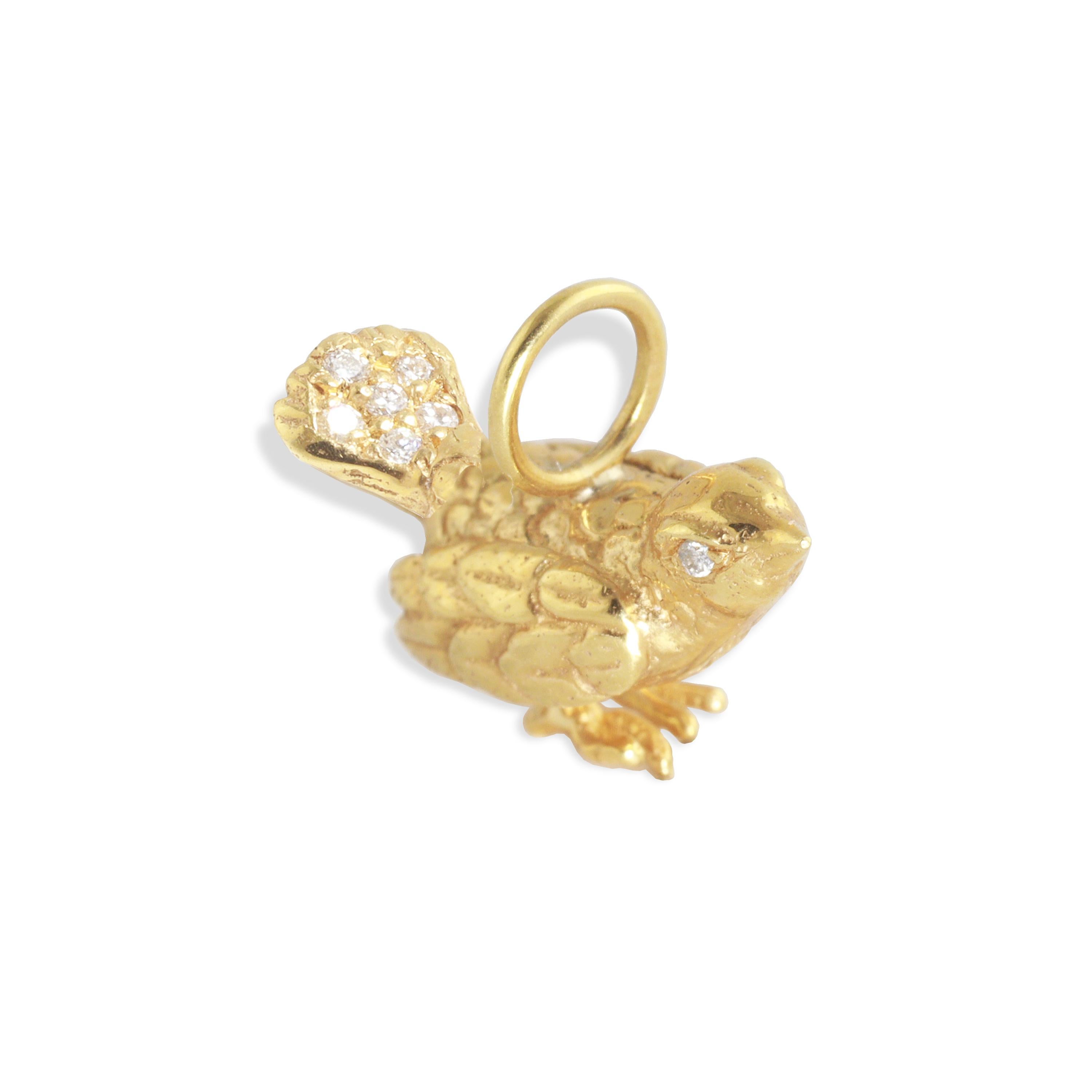 Women's Ico & the Bird Fine Jewelry Diamond 18k Lucky Bird Pendant