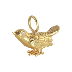 Ico & the Bird Fine Jewelry Diamond 18k Lucky Bird Pendant