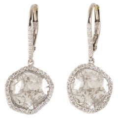 Ico & the Bird - Bijouterie d'art  Boucles d'oreilles en or blanc avec diamants de 4,35 carats