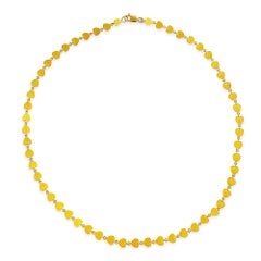 Ico & der Vogel, feiner Schmuck, Paillettenherz-Halskette aus 22 Karat Gold