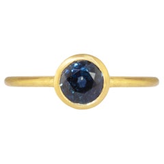 Ico & the Bird Fine Jewelry Sapphire Stacking Ring 22k Gold