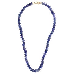 Ico & the Bird Fine Jewelry Tanzanite Moonstone 22-Karat Gold Necklace