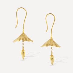 Ico & the Bird Fine Jewelry & Turquoise Mountain Myanmar Lotus Gold Earrings
