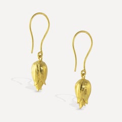 Ico & the Bird Fine Jewelry  & Turquoise Mountain Myanmar Bud Gold Earrings