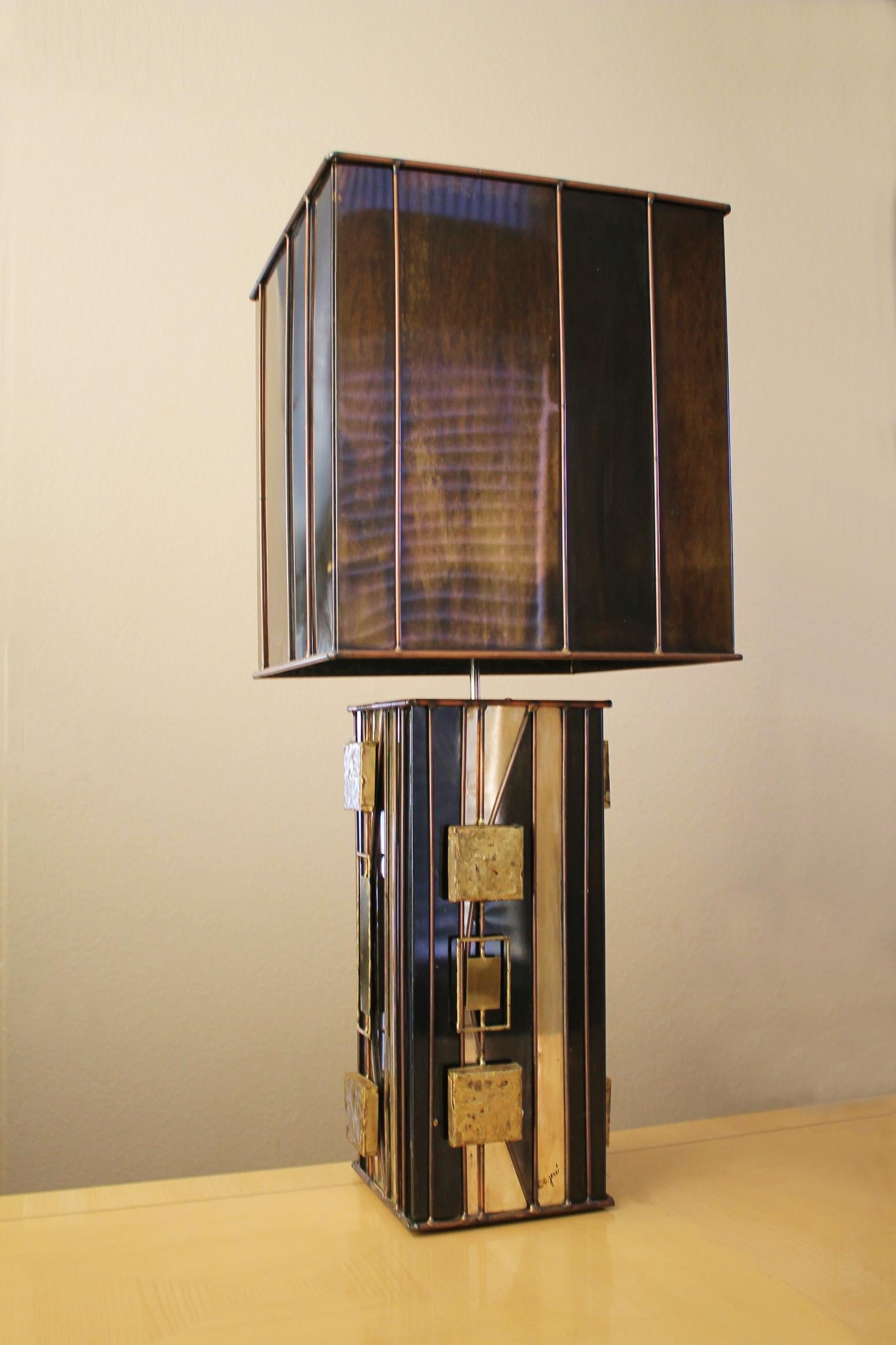 20th Century Icon! C. JERE Brutalist Table Lamp! Mid Century Modern Splendor! 1970 MCM Decor For Sale