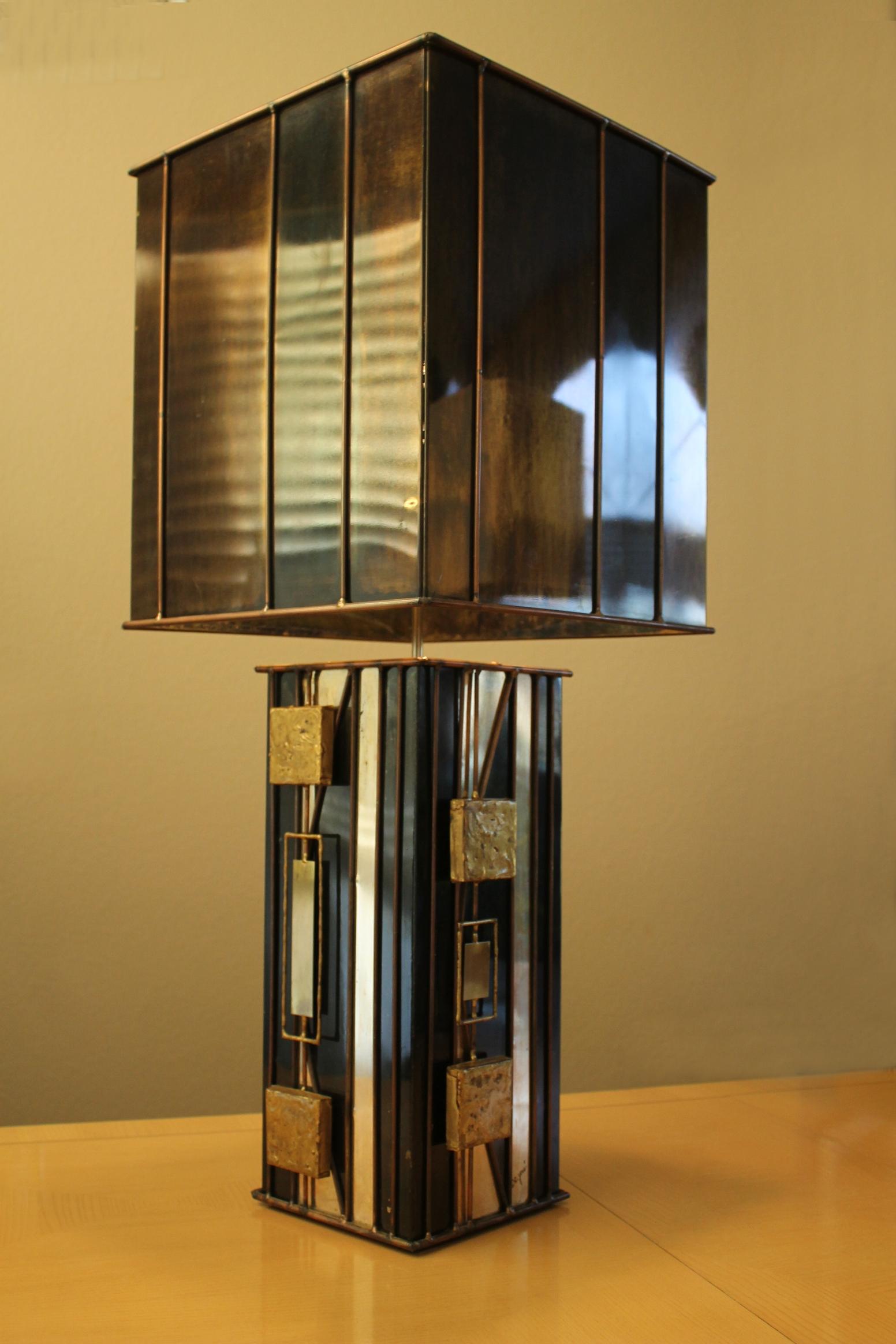 Icon! C. JERE Brutalist Table Lamp! Mid Century Modern Splendor! 1970 MCM Decor For Sale 2