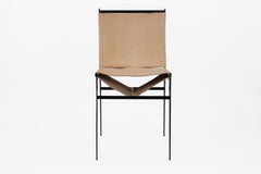 Icon Chair in Powder Coated Steel and Leather by Christopher Kreiling