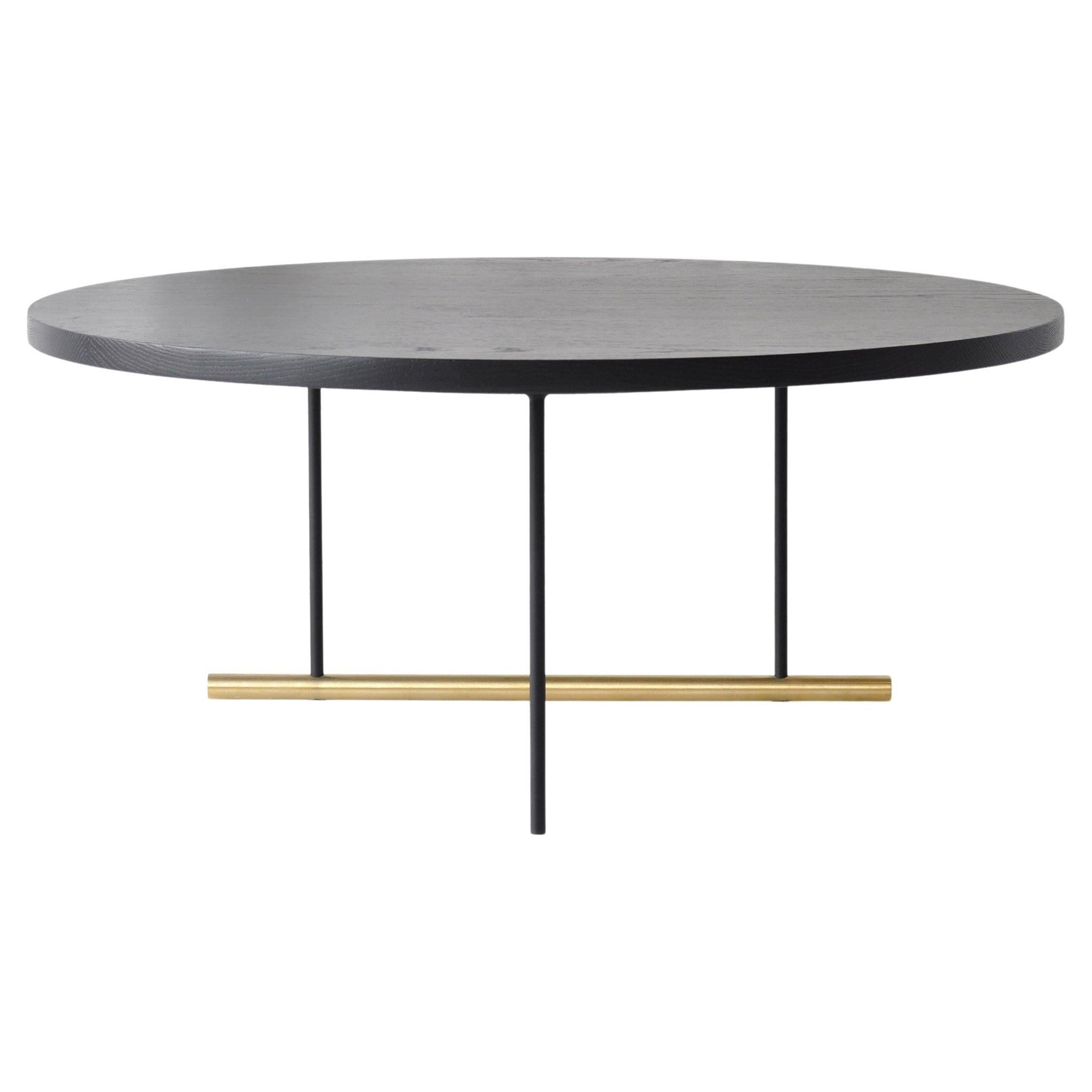 Icon Coffee Table 35" by Phase Design, with Wood Top en venta