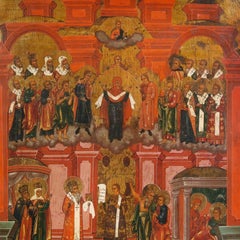 Icon "Intercession of The Theotokos", Russia, Late 19th Century