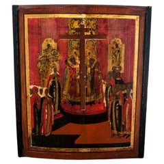 Antique Icon of the Exaltation of the Lord's Cross.