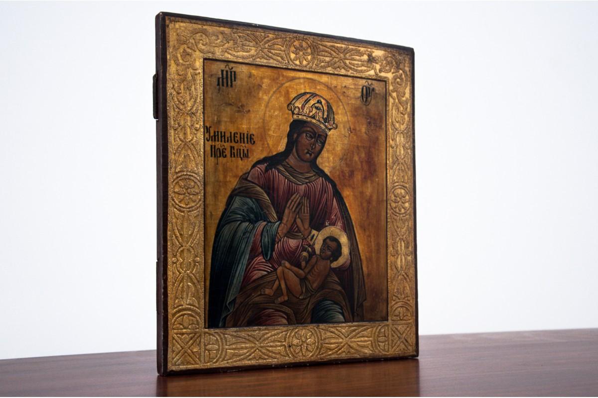 Late 19th Century Icon of the Mother of God Umilenije 