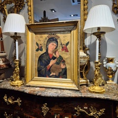 Icon Painting of Our Lady of Perpetual Help, Oil On Canvas, 19th century