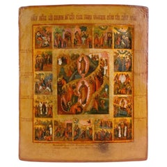 Icon "Resurrection & Descent Into Hell", Russia, Mid-19th Century