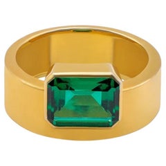 Icon Ring 10K Solid Gold w/ 2 Carat Emerald
