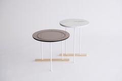 Icon Side Table 18" by Phase Design, with Glass Top