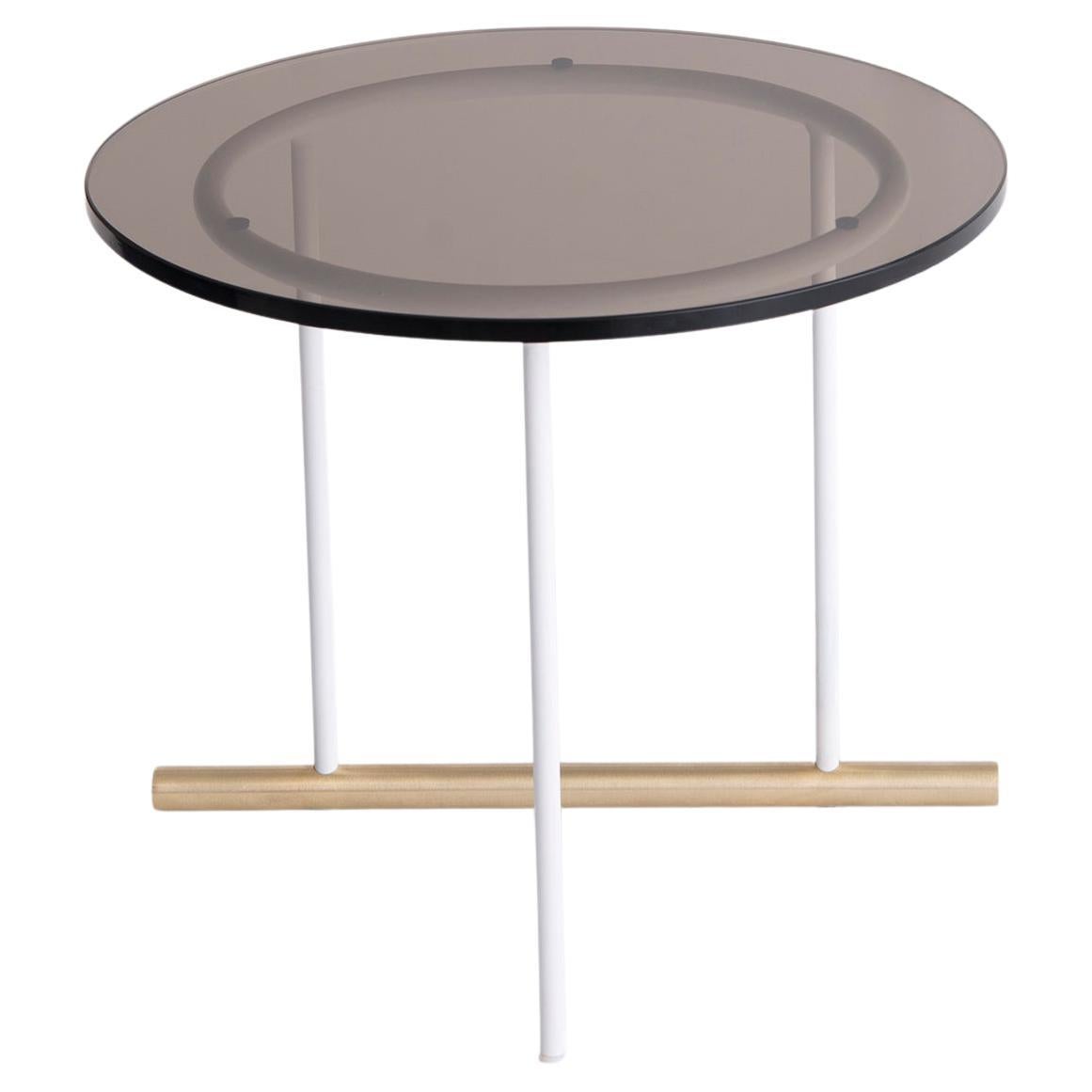Icon Side Table 18" by Phase Design, with Glass Top
