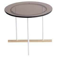 Icon Side Table 18" by Phase Design, with Glass Top