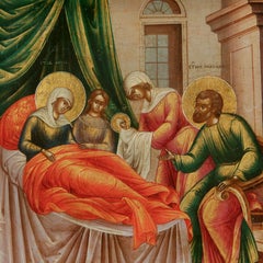 Icon "The Nativity of the Blessed Virgin Mary", Russian Empire, 19th century