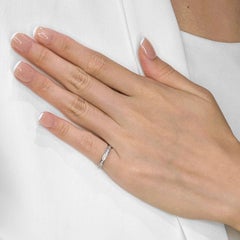 Iconico anello di eternità con diamante naturale da 0,36 carati in oro bianco 18 carati di Cartier