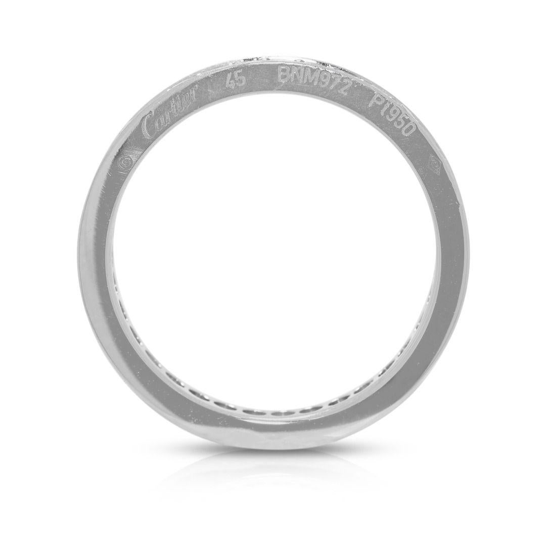 Iconic 0.36ct Natural Diamond Eternity 18K White Gold Ring by Cartier im Zustand „Hervorragend“ im Angebot in רמת גן, IL