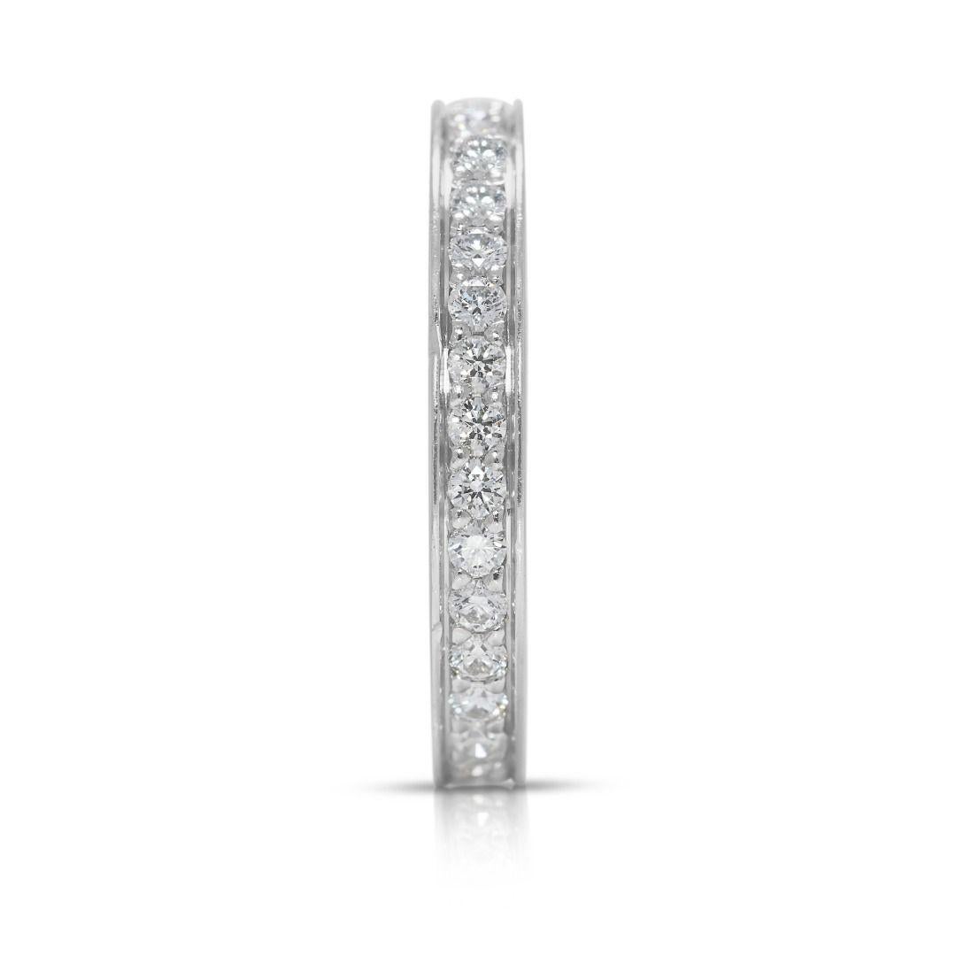 Iconic 0.36ct Natural Diamond Eternity 18K White Gold Ring by Cartier für Damen oder Herren im Angebot