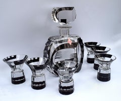 Iconic 1930s Art Deco Glass Decanter Set
