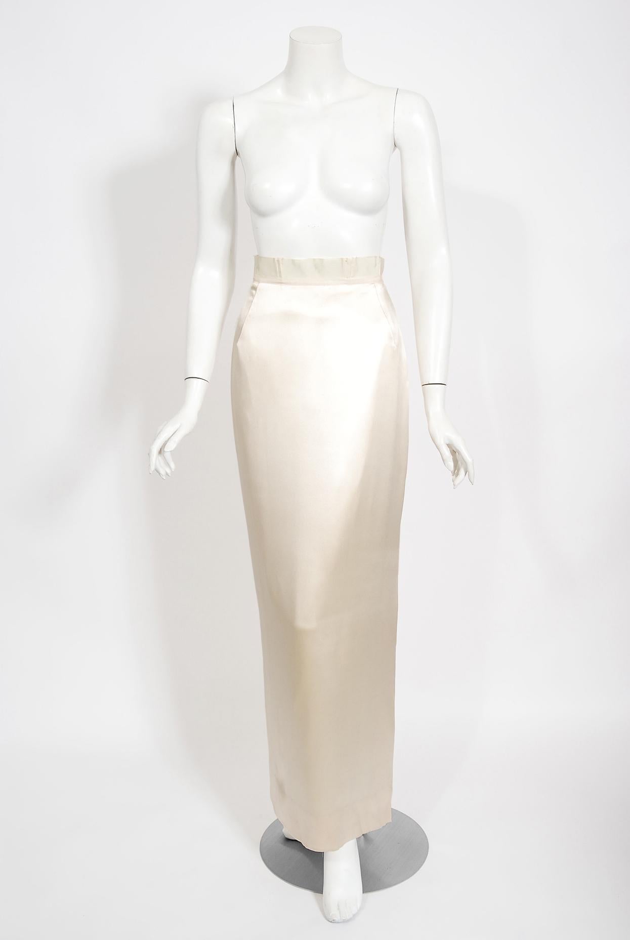 Vintage 1963 Barbra Streisand Custom Couture Cream Sequin Silk Iconic Sailor Set 4