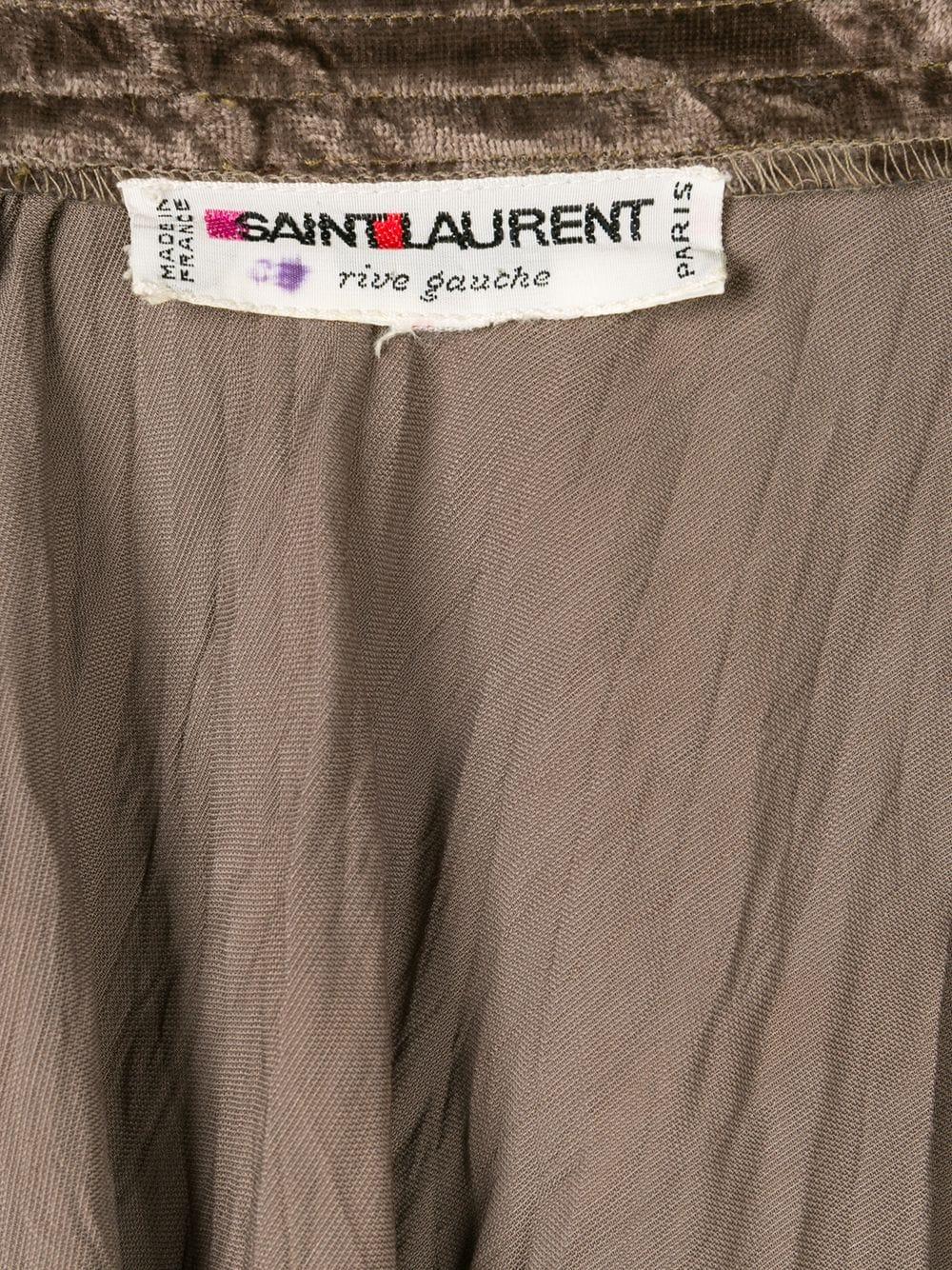 Women's Iconic 1970 Yves Saint Laurent YSL Evening Crushed Velvet Skirt