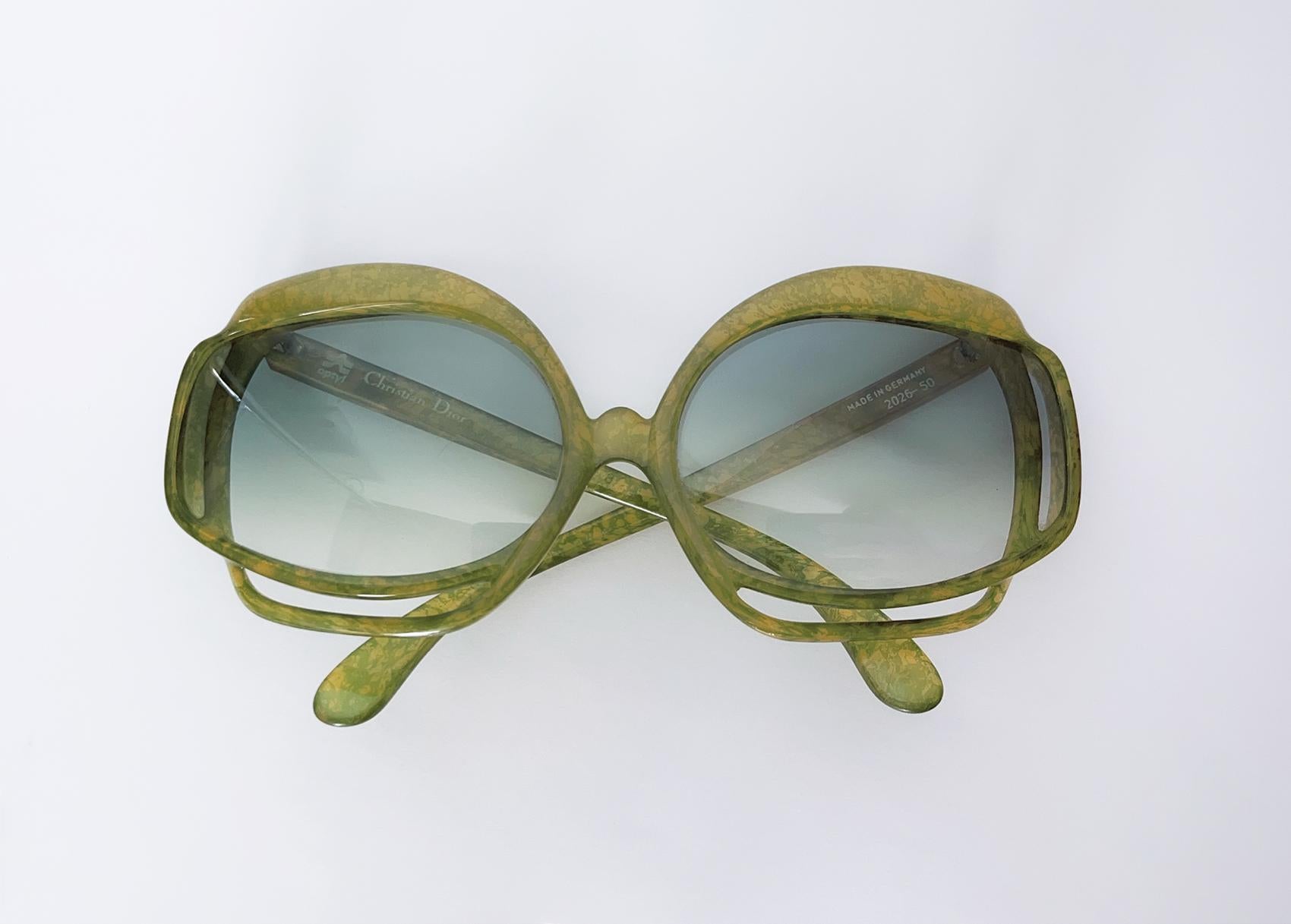 Women's Iconic 1970s Christian Dior Sunglasses 2026 60s 70s Jade Optyl Oversize For Sale