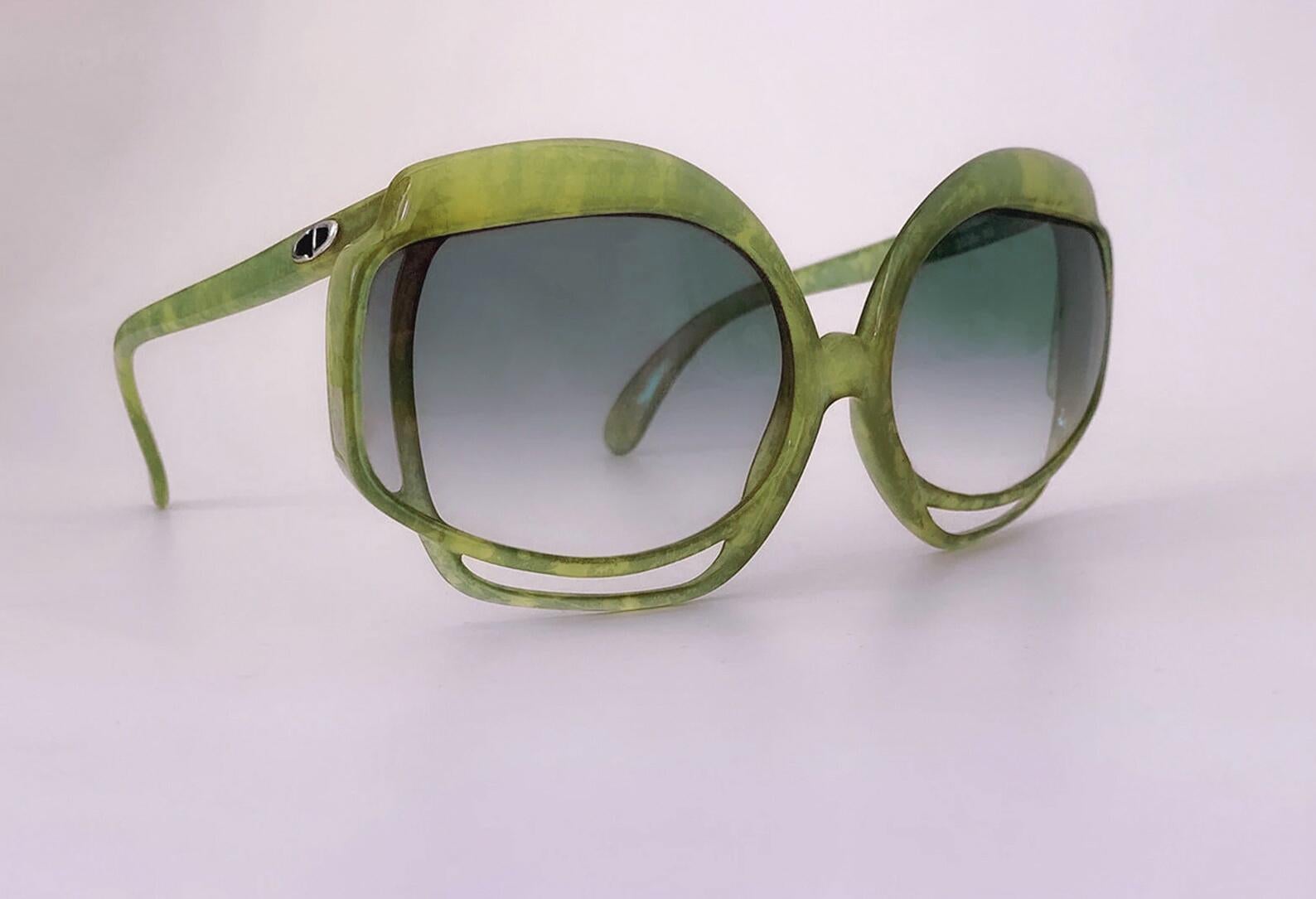 Iconic 1970s Christian Dior Sunglasses 2026 60s 70s Jade Optyl Oversize For Sale 1