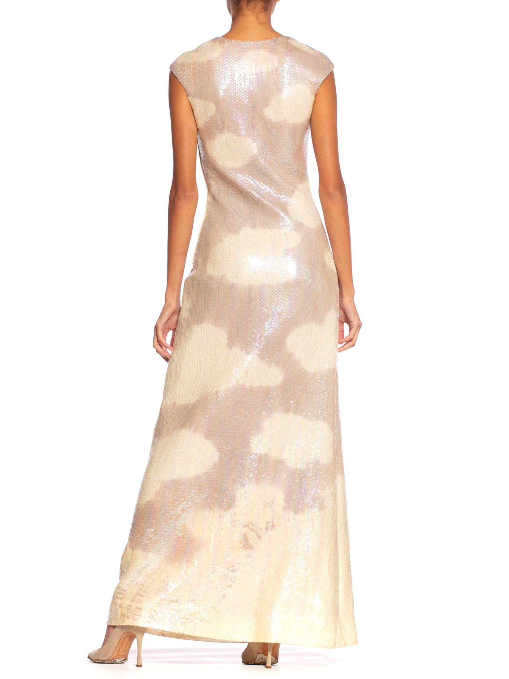Iconic 1970's Halston Sequin Cloud Dress 3