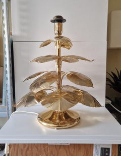 Iconic 1970's Layered Leaf Table lamp in Polished Brass Finish with 18 Leaves
