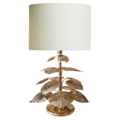 Iconic 1970's Layered Leaf Table lamp in Polished Brass Finish with 18 Leaves