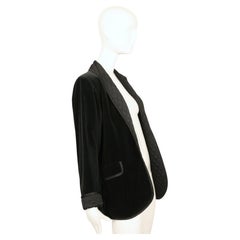 Ikonische 1978 YVES SAINT LAURENT schwarze Samtjacke „le smoking“ aus Samt