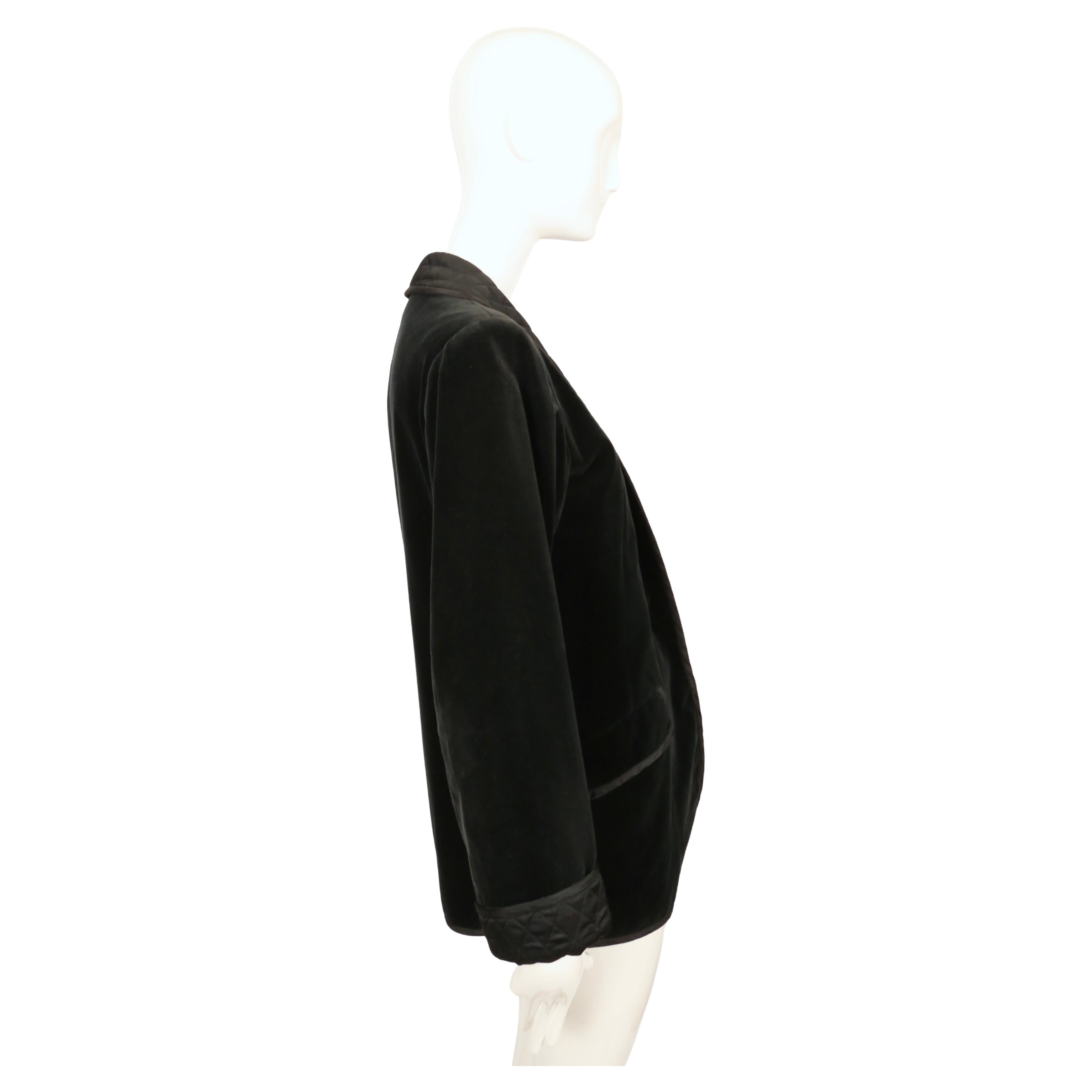 Black Iconic 1978 YVES SAINT LAURENT black velvet 'le smoking' jacket