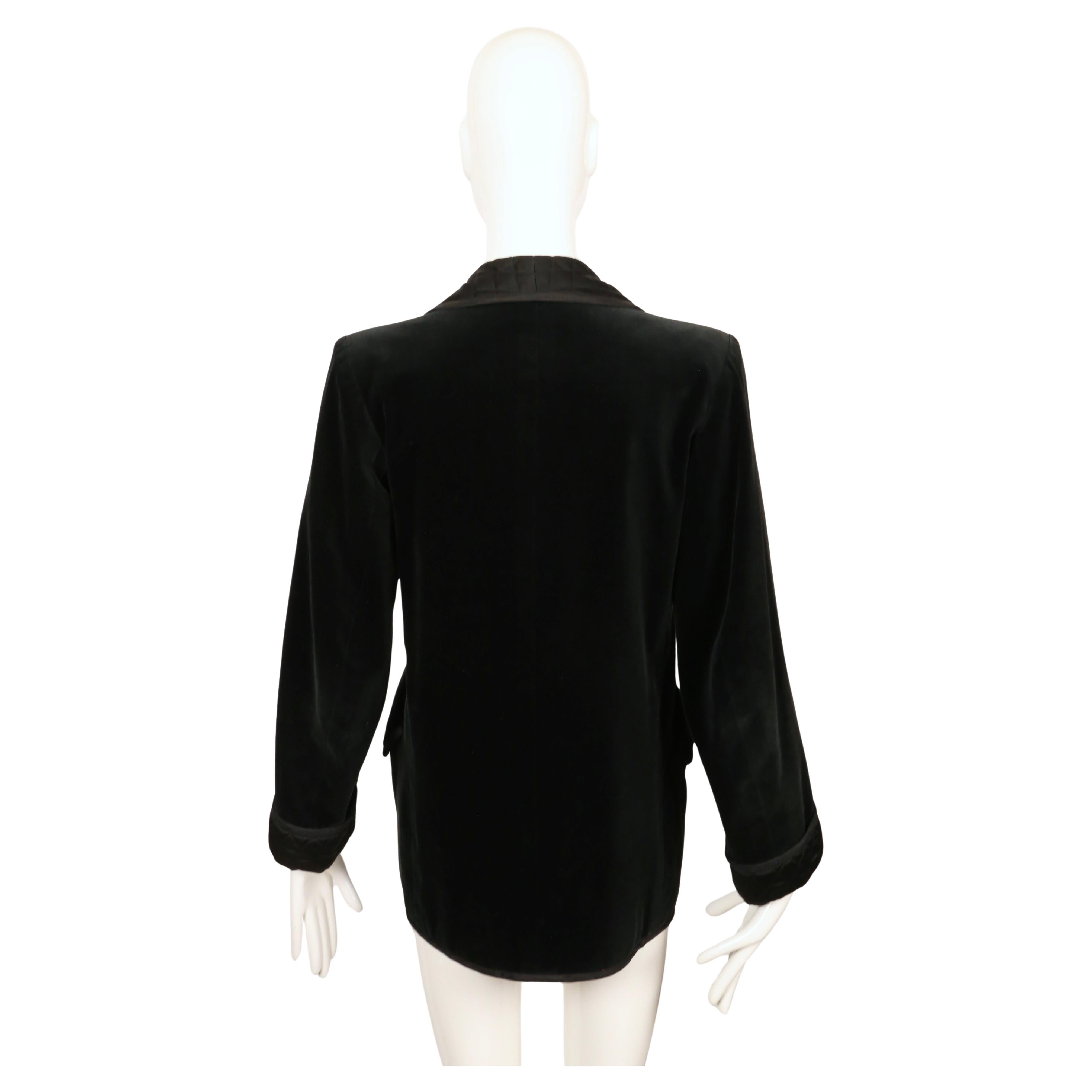 Iconic 1978 YVES SAINT LAURENT black velvet 'le smoking' jacket 1