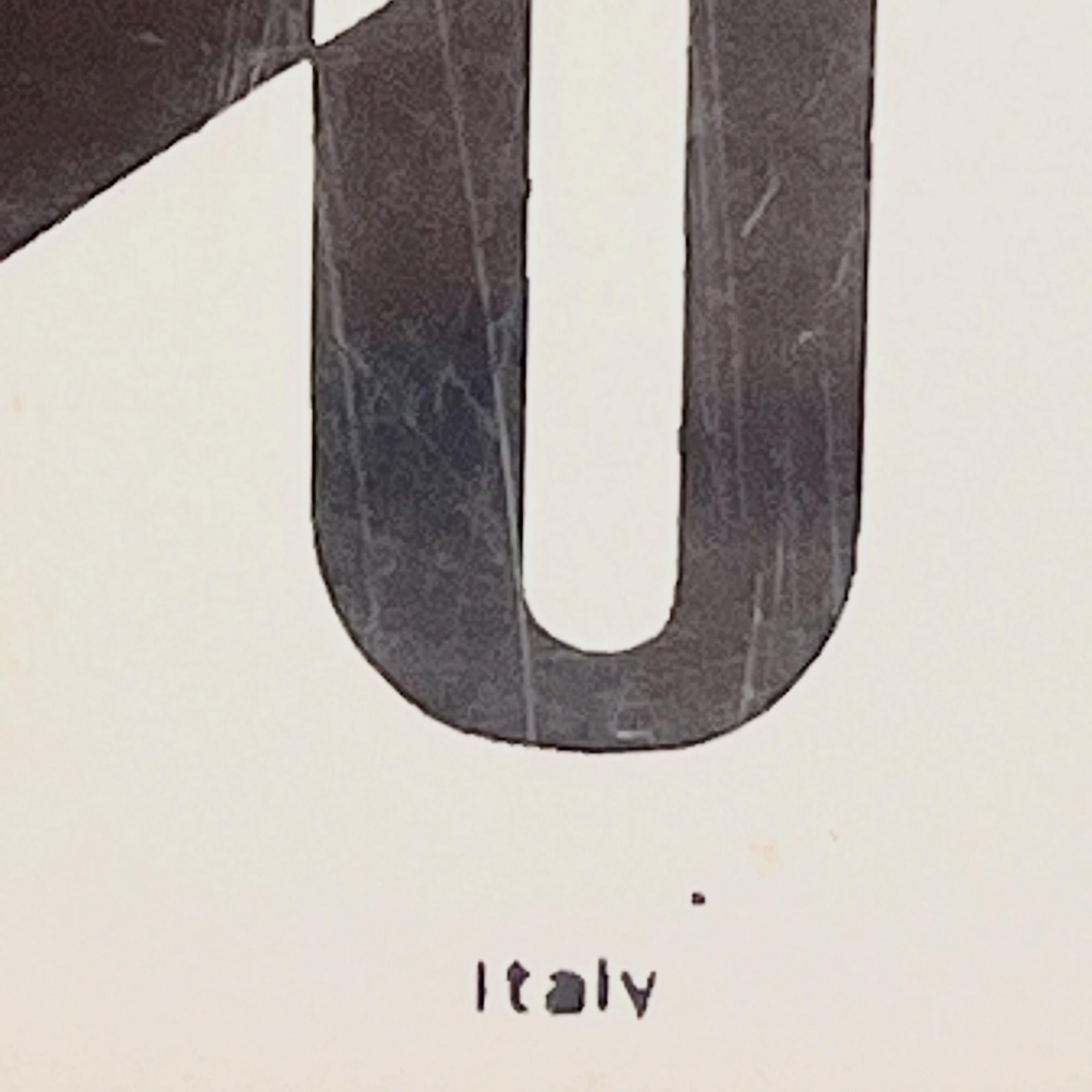 Icónico reloj de pared Veglia Borletti Milano de los años 80 - Decoración geométrica de estilo italiano finales del siglo XX en venta