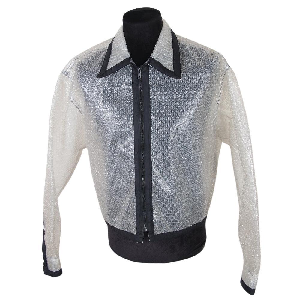 Iconic 1990's D&G by Dolce & Gabbana Clear Plastic Bubble Wrap Jacket