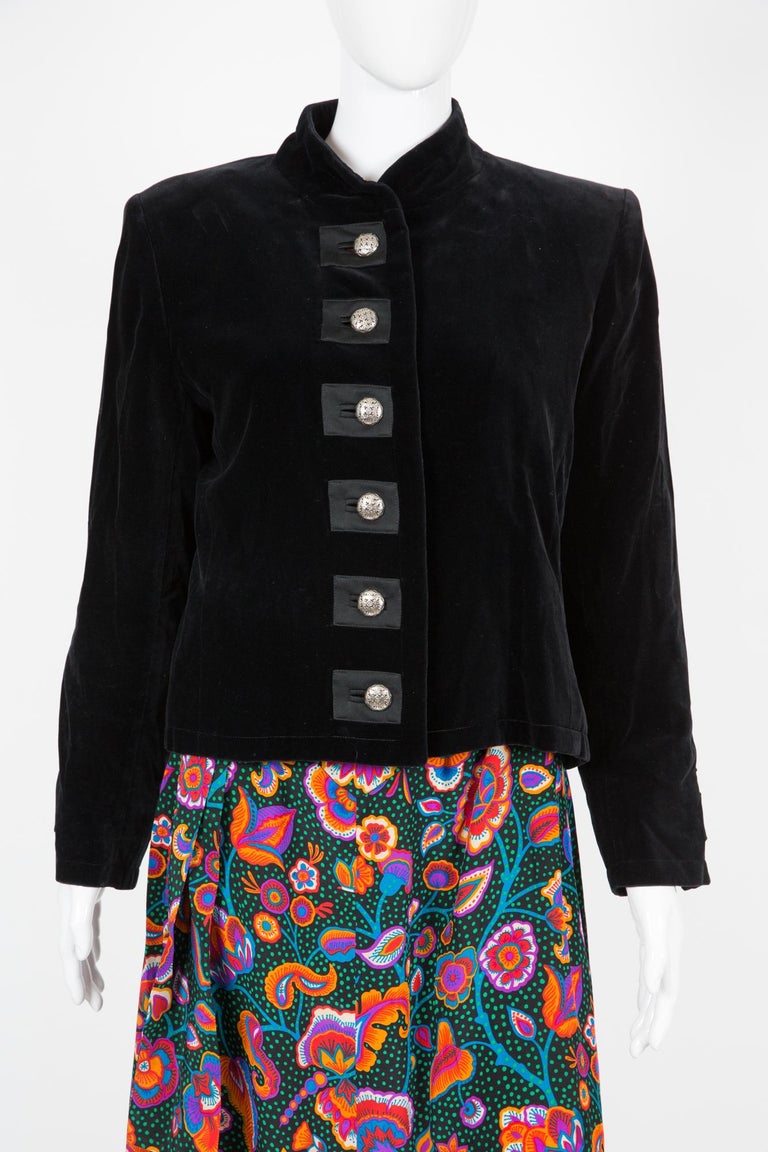 Iconic 1991s Yves Saint Laurent YSL Black Velvet Evening Jacket For ...