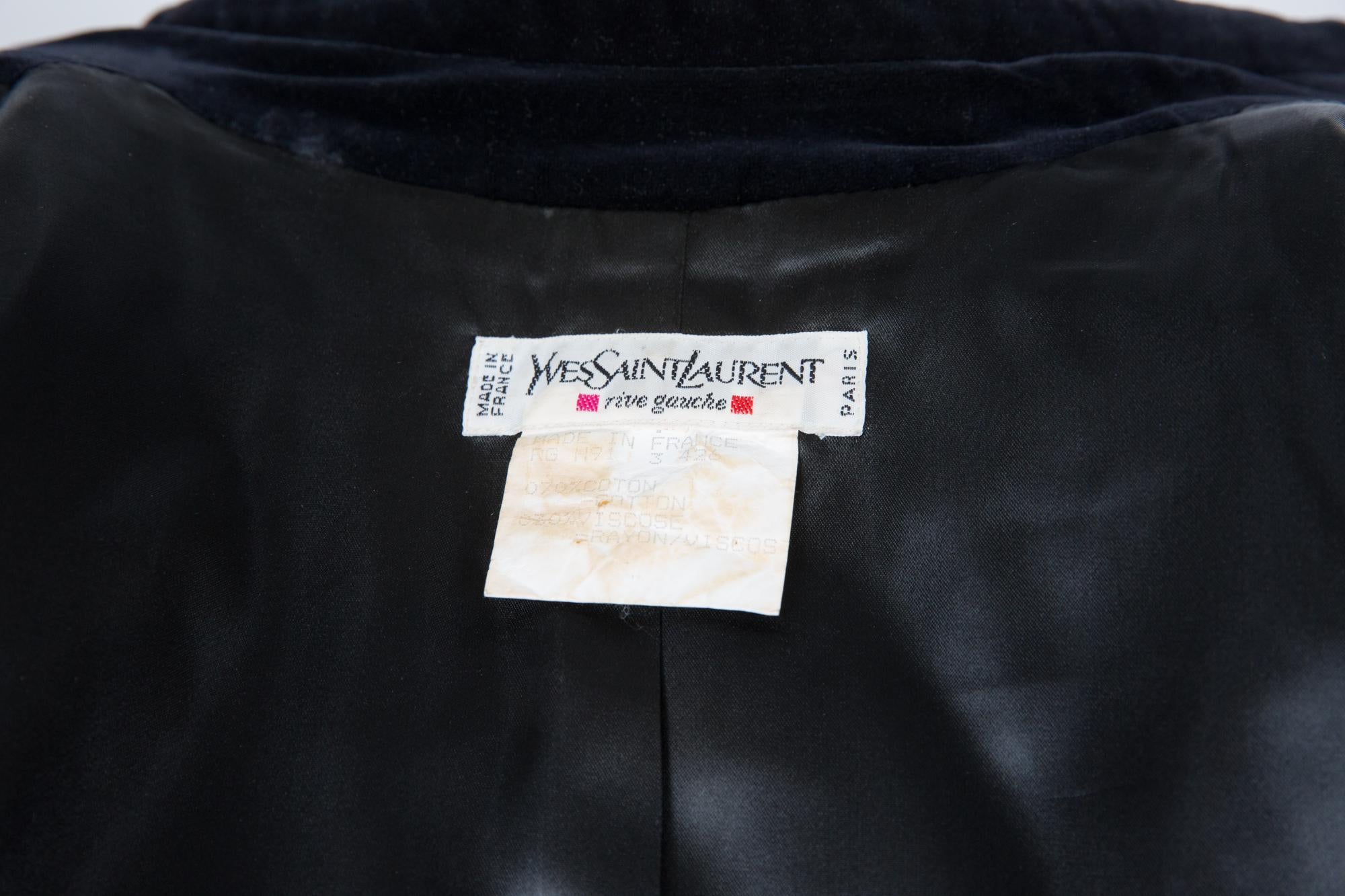 Iconic 1991s Yves Saint Laurent YSL Black Velvet Evening Jacket 1